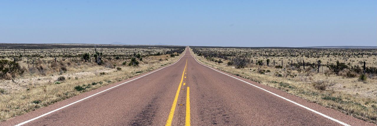 texas highway in desert